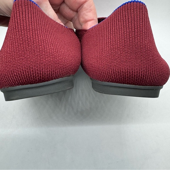 Rothy’s The Loafer Round Toe Red Cinnamon Burgundy Flats Slip On Size 10 - Picture 7 of 12